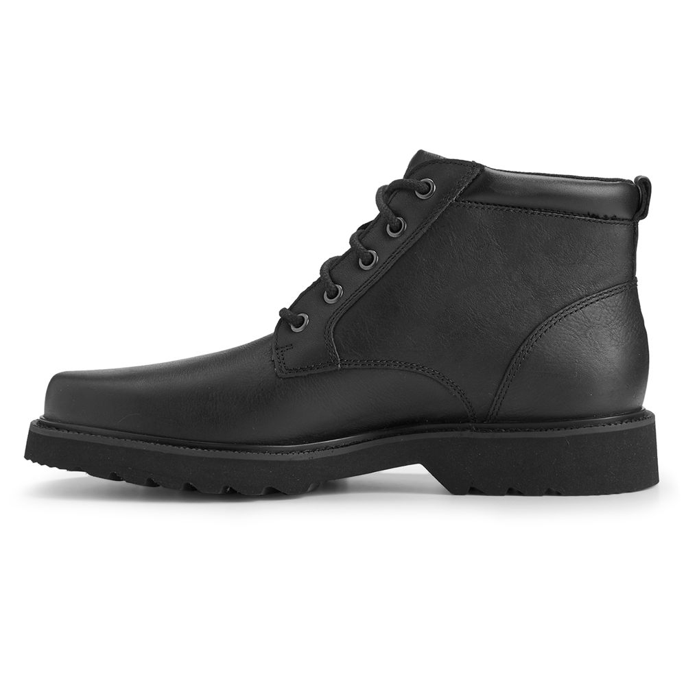 ロック ポート ト ブーツ メンズ 黒 - Northfield Waterproof Plain Toe - RZV621950